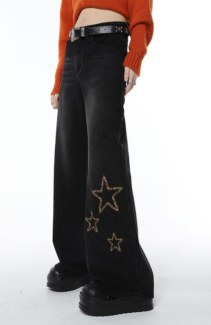 Y2K Tinsel Stars Jeans