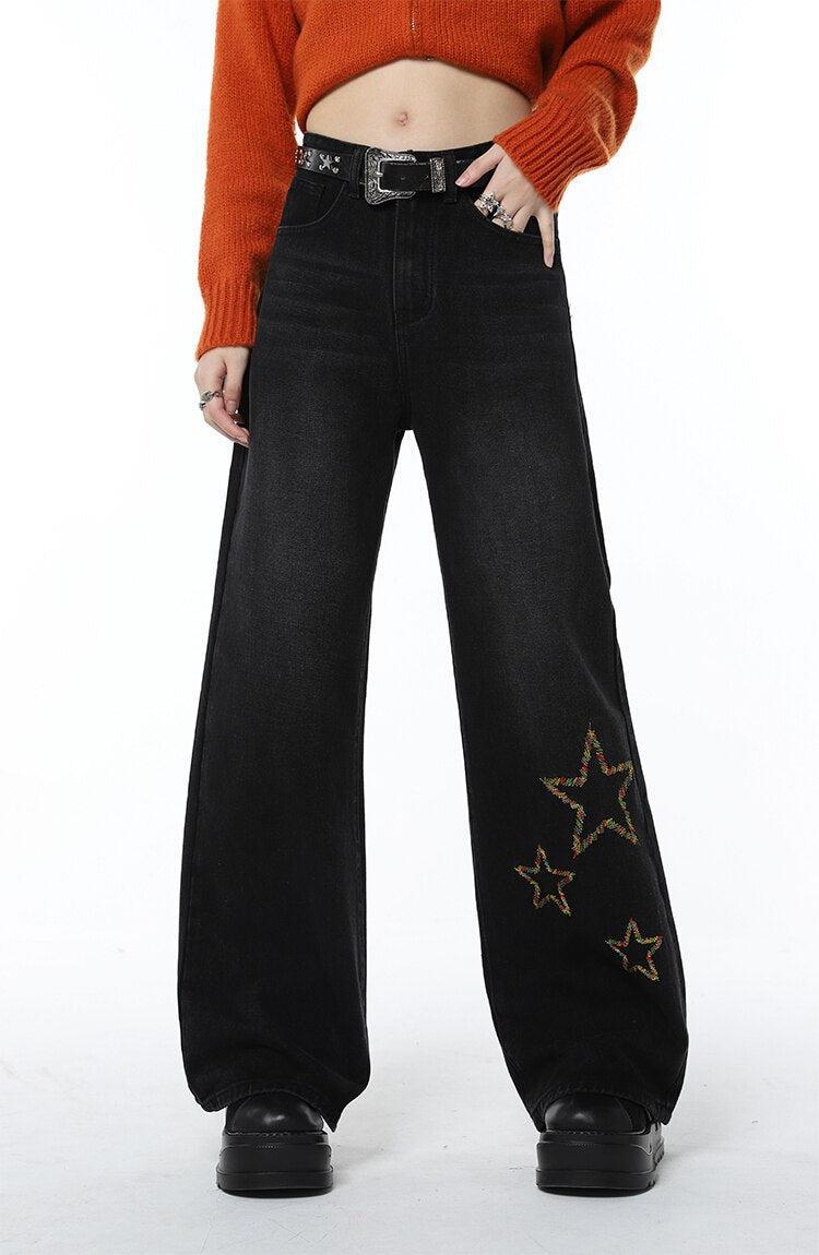 Y2K Tinsel Stars Jeans