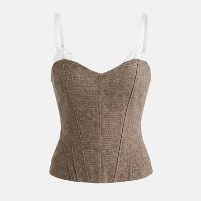 Y2K Tweed Corset Top