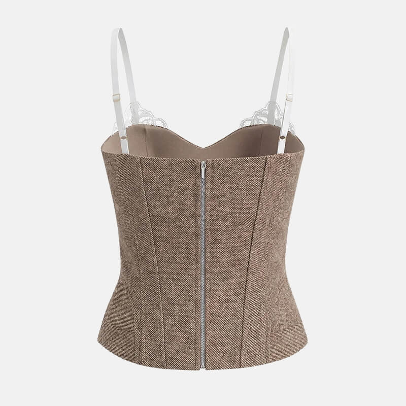 Y2K Tweed Corset Top