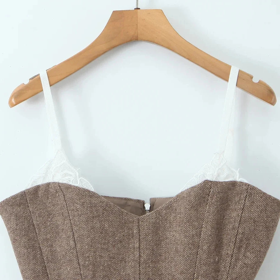 Y2K Tweed Corset Top