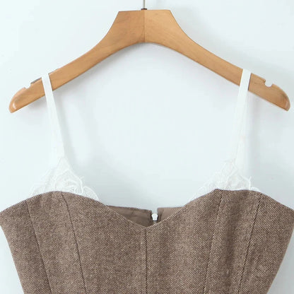 Y2K Tweed Corset Top