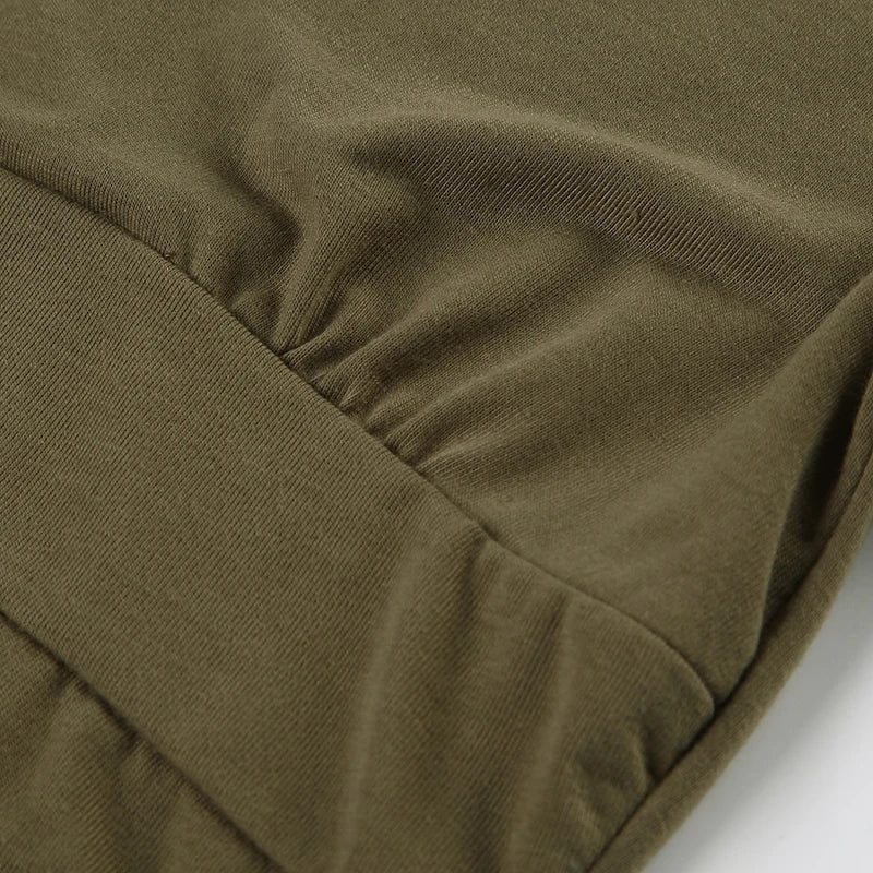 Y2K V Neck Cross Wrap Top
