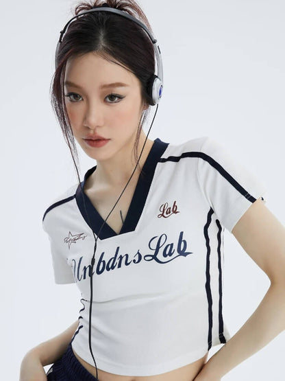 Y2K Varsity Baby Tee