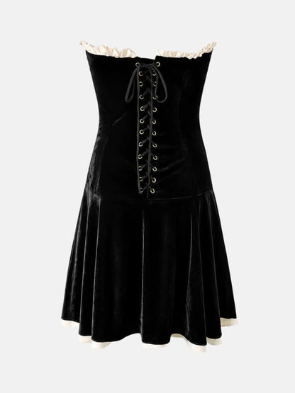 Y2K Velvet Corset Dress
