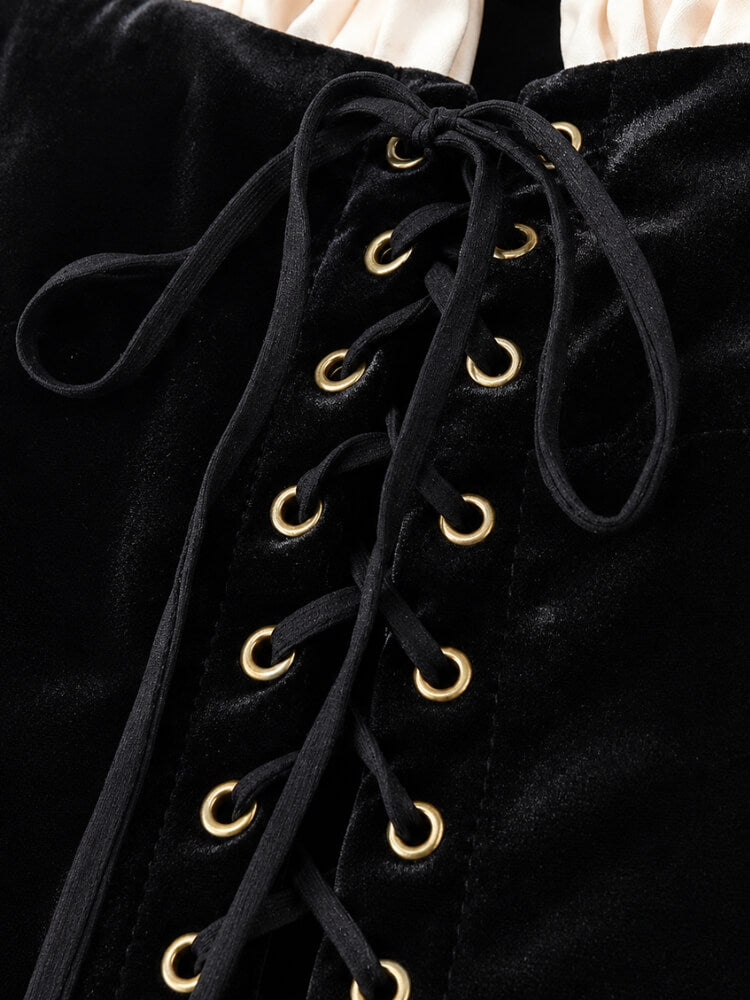 Y2K Velvet Corset Dress