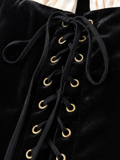 Y2K Velvet Corset Dress