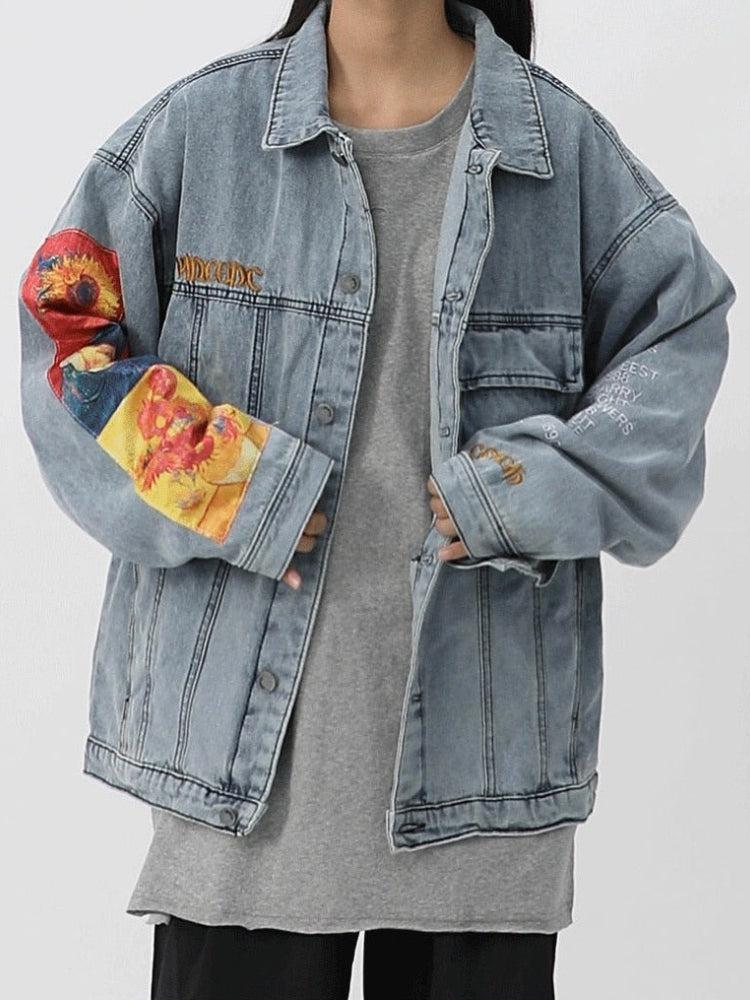 Y2K Vincent Van Gogh Denim Jacket