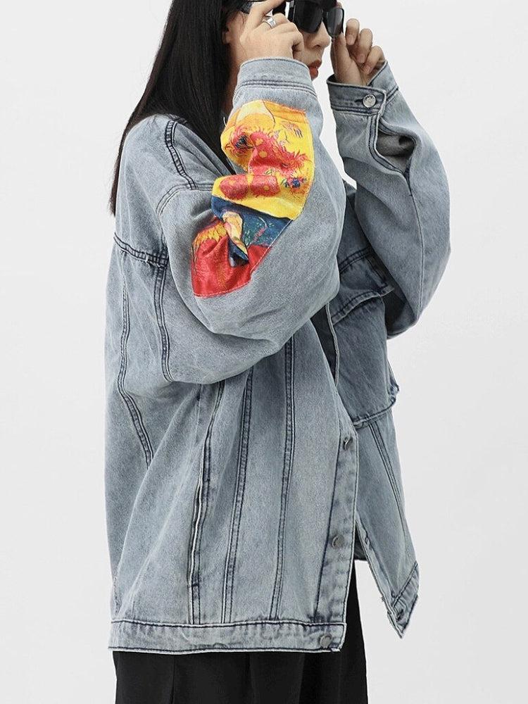 Y2K Vincent Van Gogh Denim Jacket