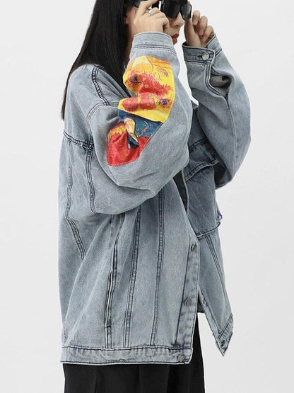 Y2K Vincent Van Gogh Denim Jacket