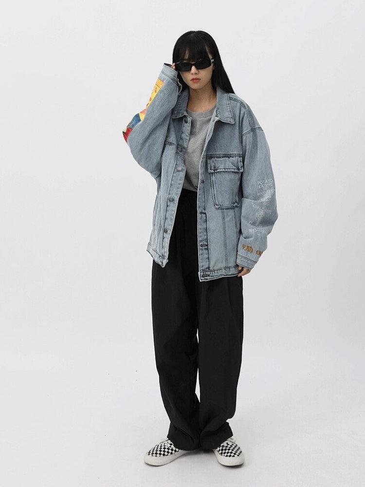 Y2K Vincent Van Gogh Denim Jacket