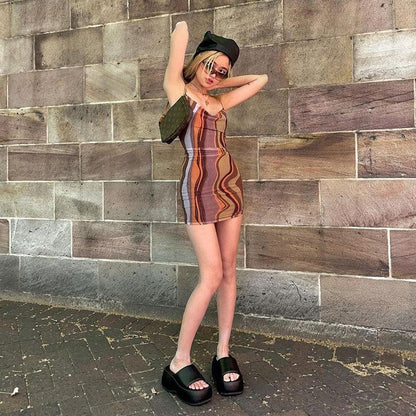Y2K Vintage Bodycon Mini Dress