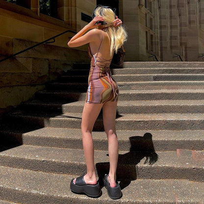 Y2K Vintage Bodycon Mini Dress