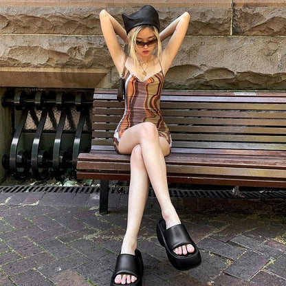 Y2K Vintage Bodycon Mini Dress