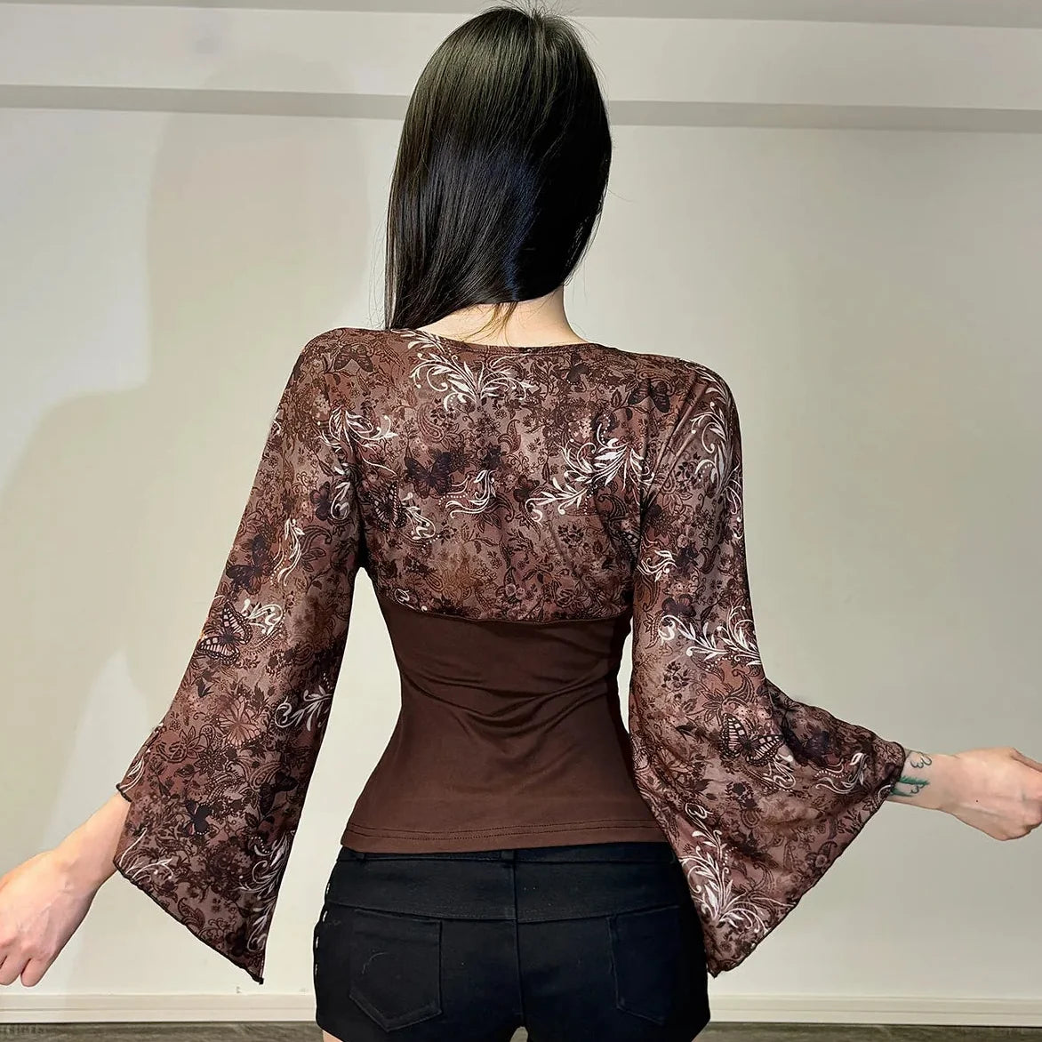 Y2K Vintage Deep V Top