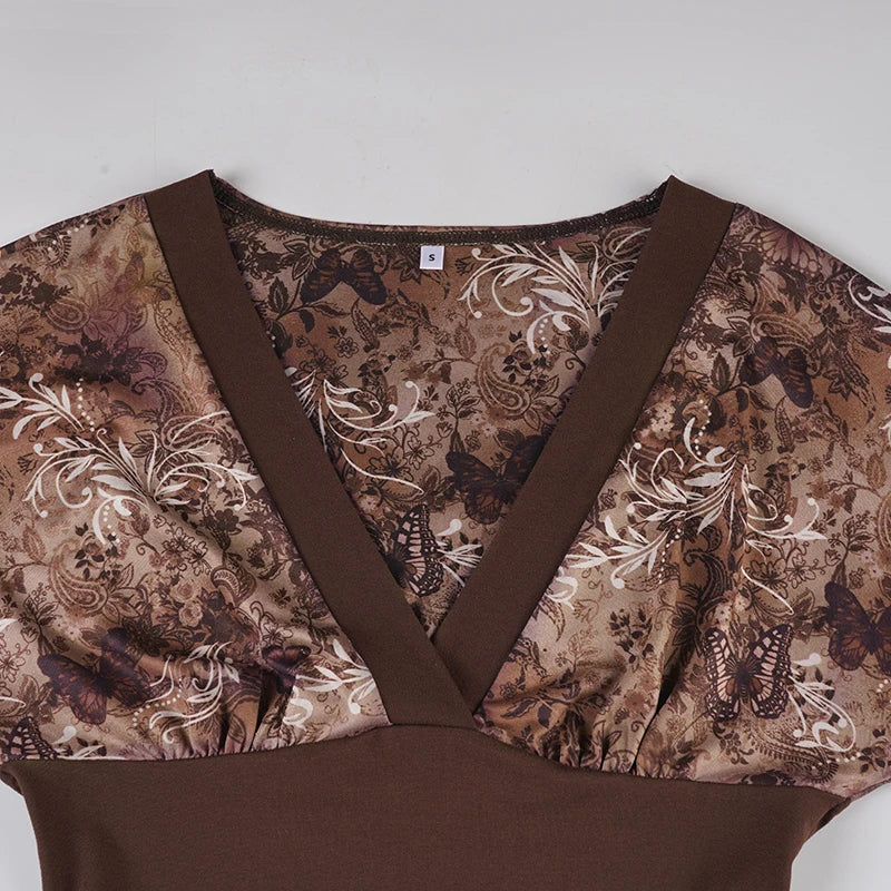 Y2K Vintage Deep V Top