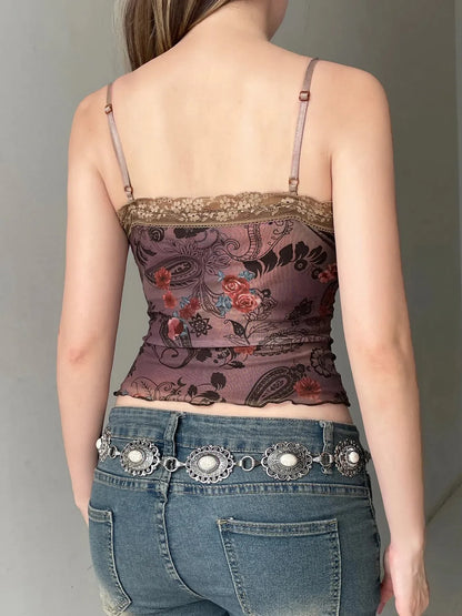 Y2K Vintage Floral Top