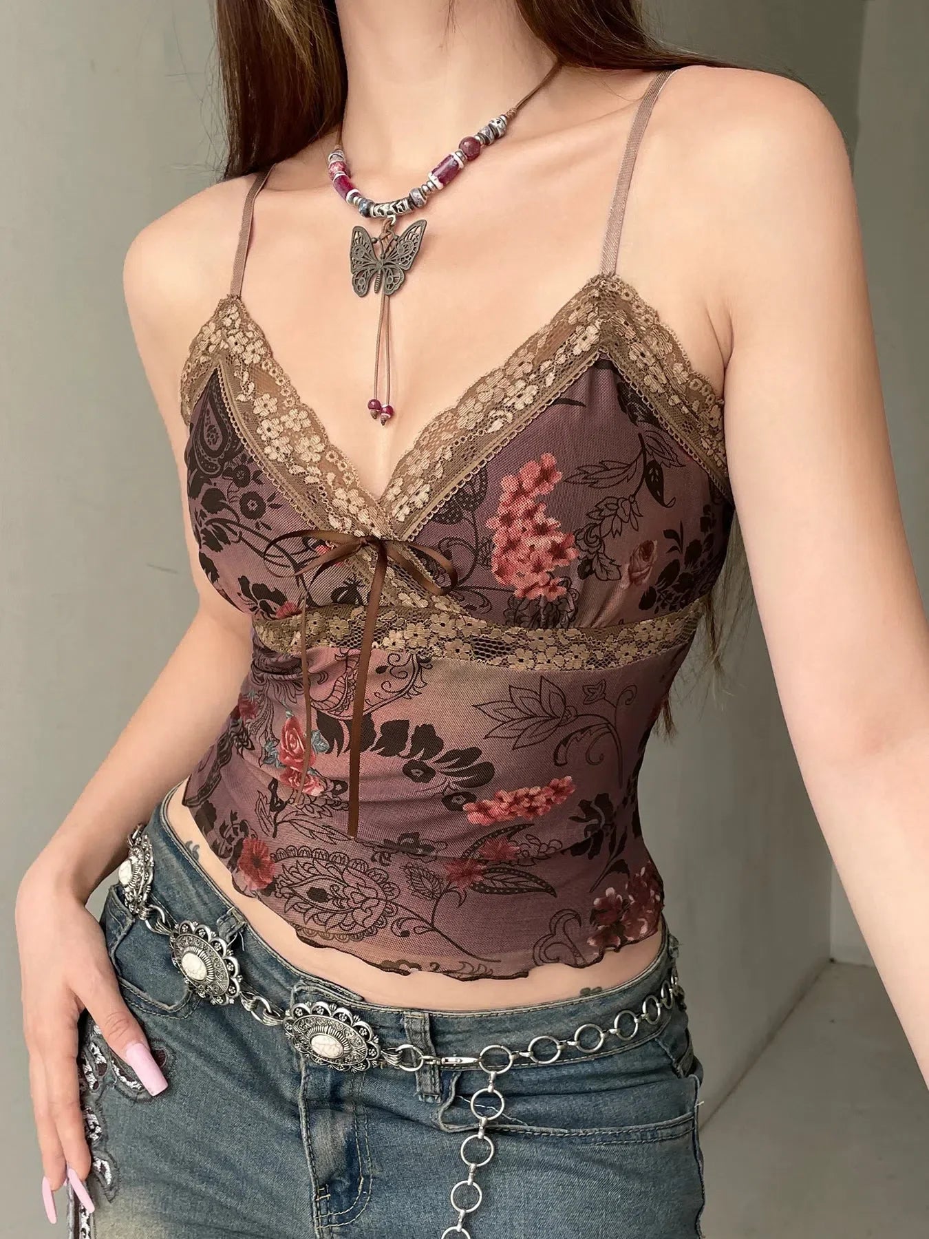 Y2K Vintage Floral Top