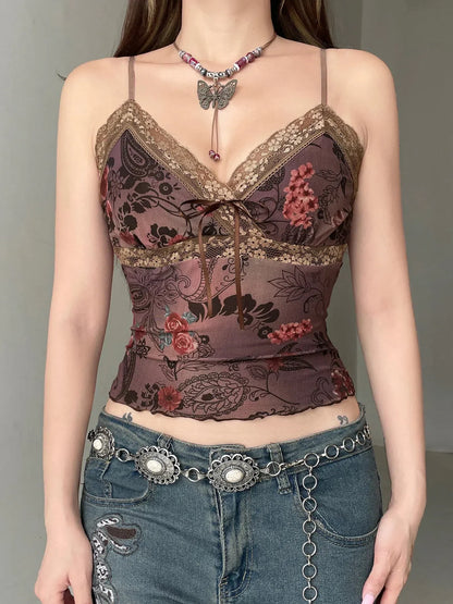 Y2K Vintage Floral Top