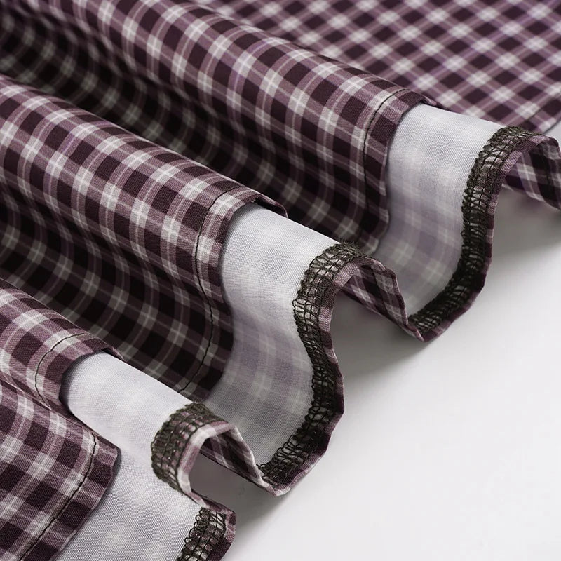 Y2K Vintage Gingham Maxi Skirt