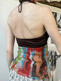 Vintage Halter Neck Crop Top