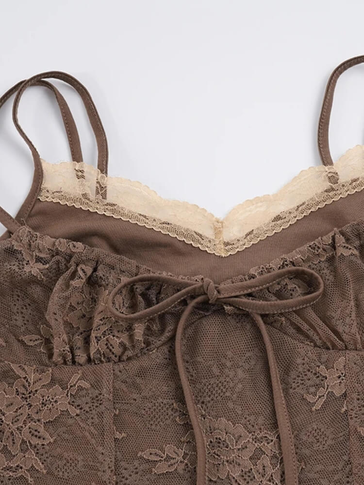 Y2K Vintage Lace Top