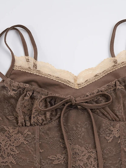 Y2K Vintage Lace Top