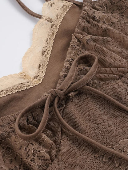 Y2K Vintage Lace Top