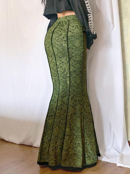 Y2K Vintage Maxi Skirt