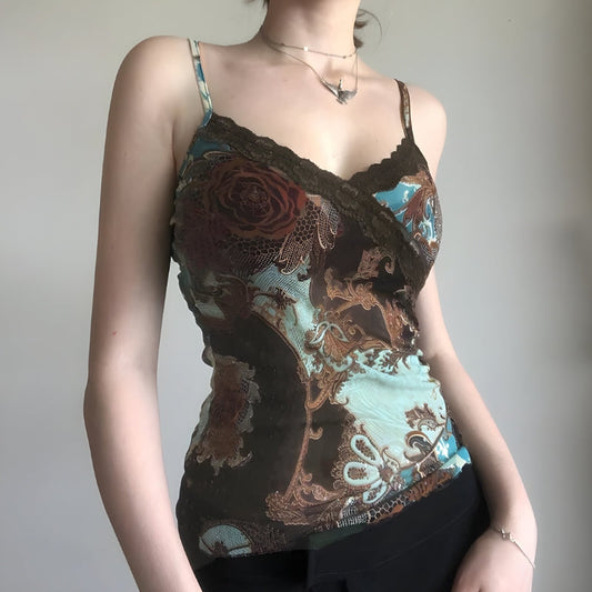 Vintage Mesh Crop Top