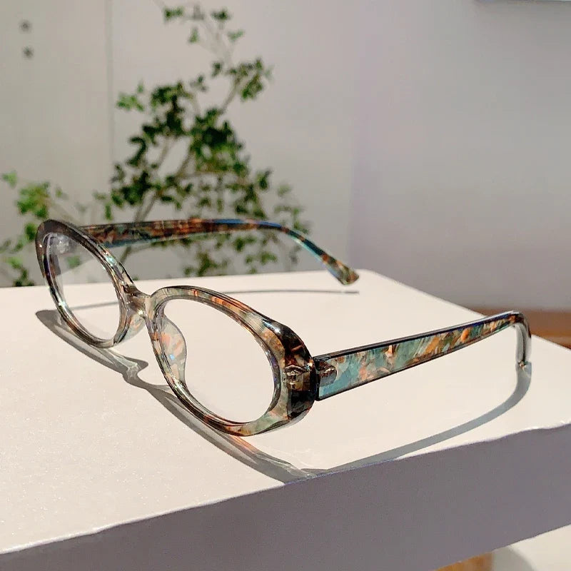 Y2K Vintage Oval Frame Glasses