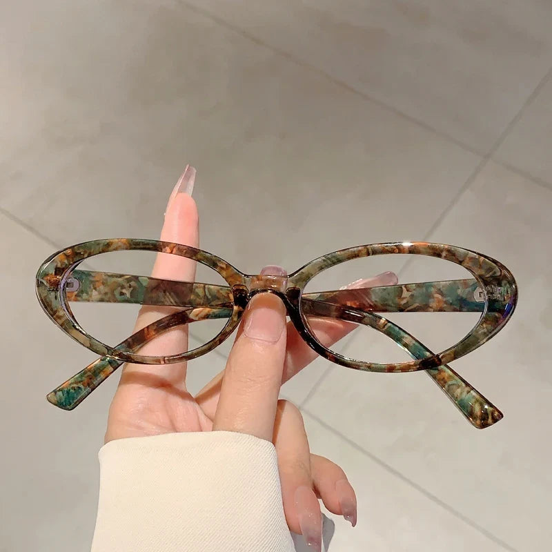 Y2K Vintage Oval Frame Glasses