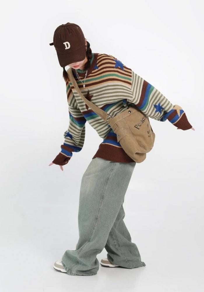 Y2K Vintage Star Sweater
