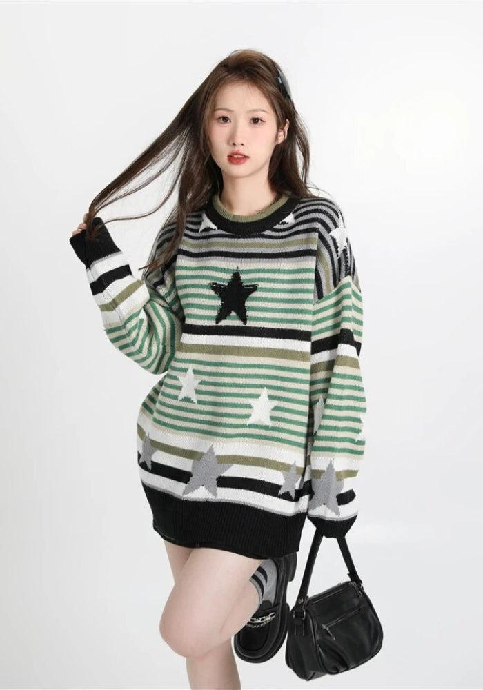 Y2K Vintage Star Sweater