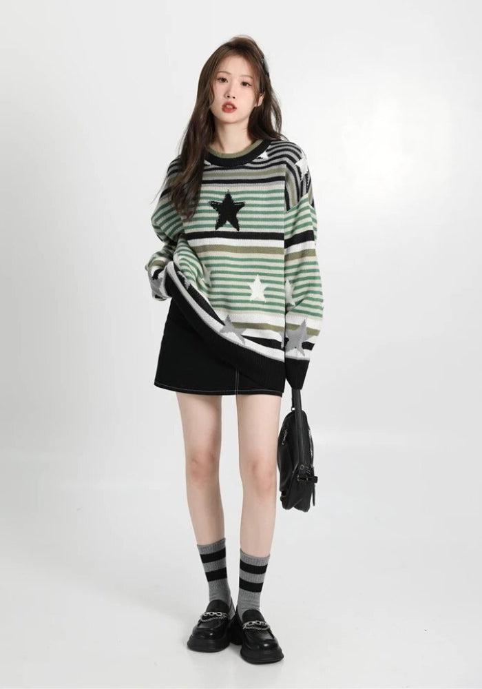 Y2K Vintage Star Sweater