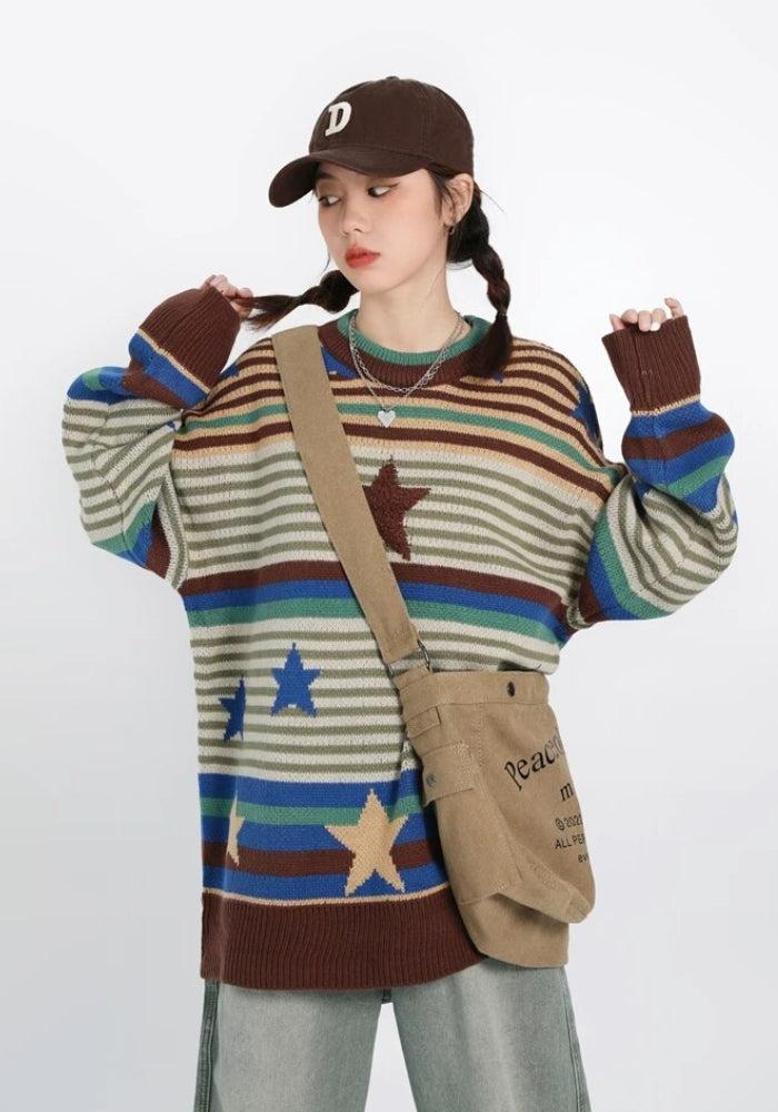 Y2K Vintage Star Sweater
