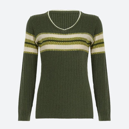 Y2K Vintage Striped Sweater