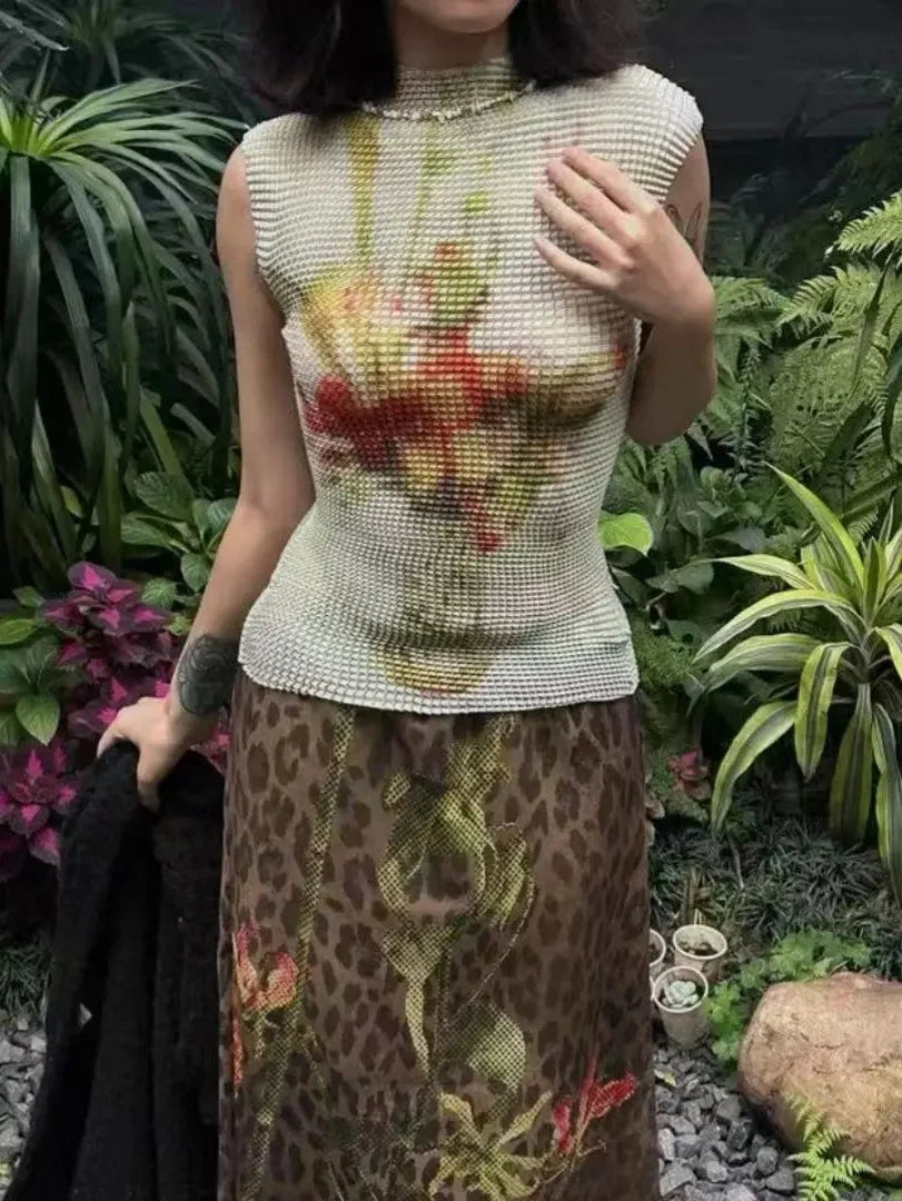 Y2K Waffle Knit Tank Top