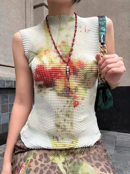 Y2K Waffle Knit Tank Top