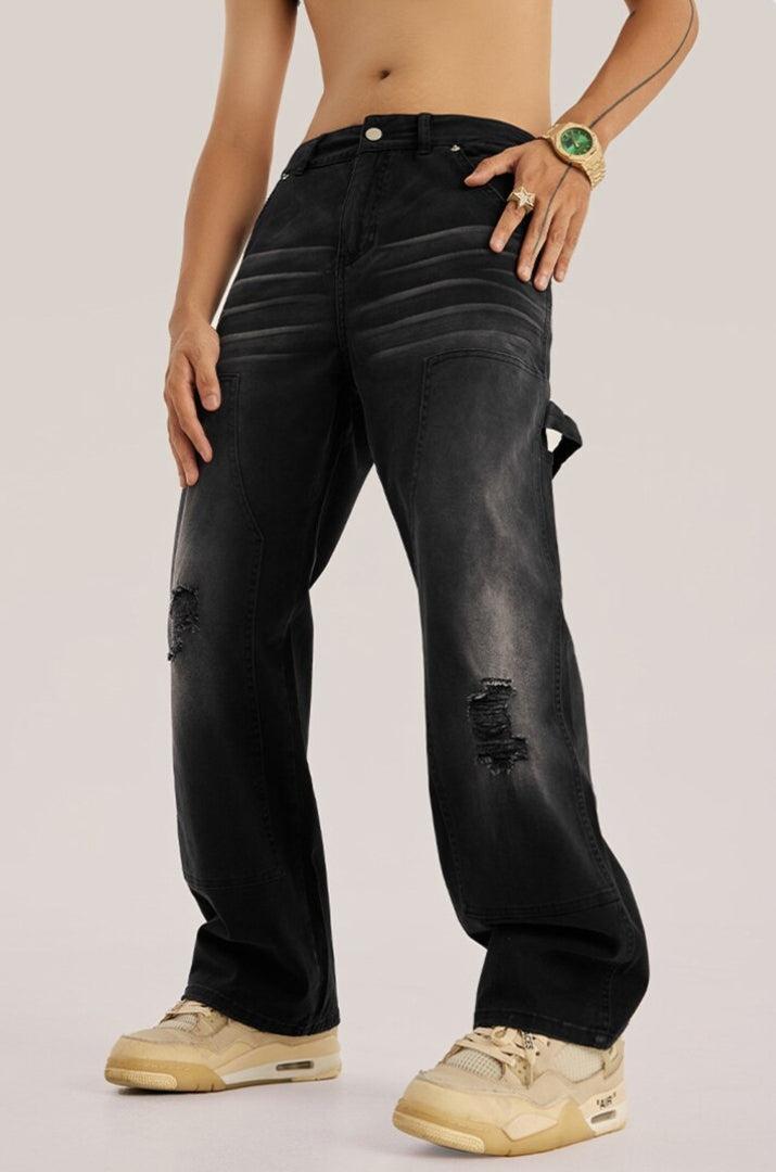 Y2K Washed Distressed Jeans