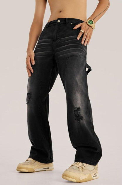 Y2K Washed Distressed Jeans