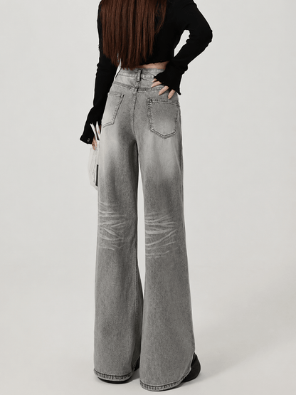 Y2K Washed Wide Leg Jeans