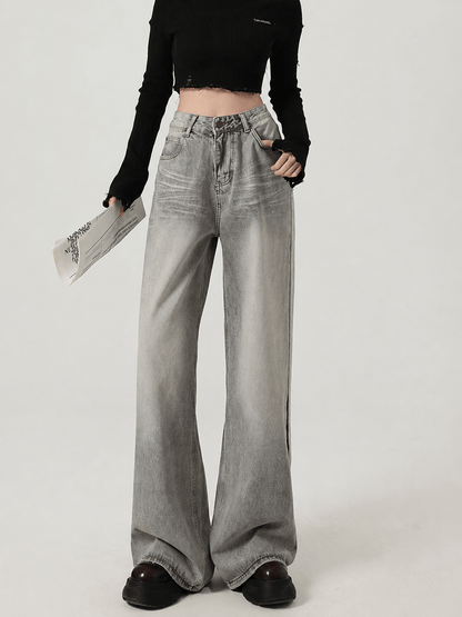 Y2K Washed Wide Leg Jeans