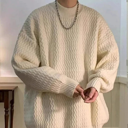Y2K Wavy Knit Sweater