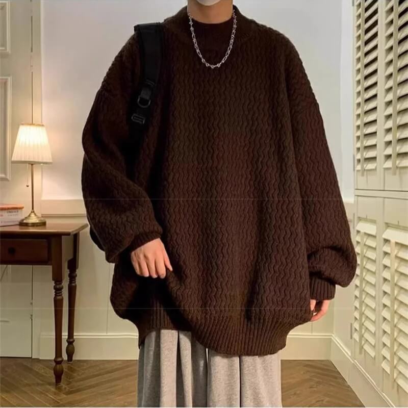 Y2K Wavy Knit Sweater