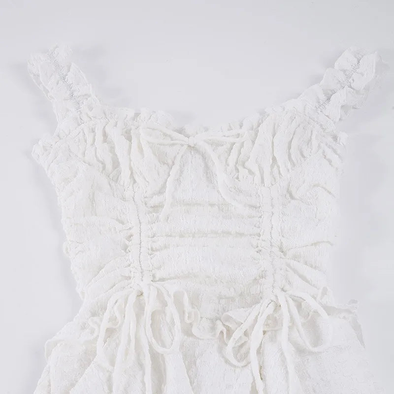 Y2K White Lace Mini Dress