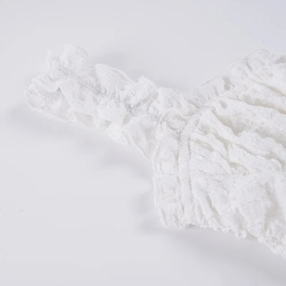 Y2K White Lace Mini Dress