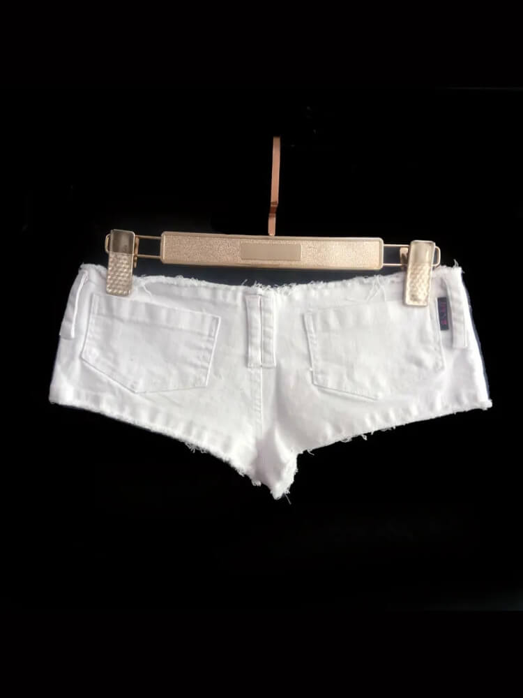 Y2K White Micro Shorts