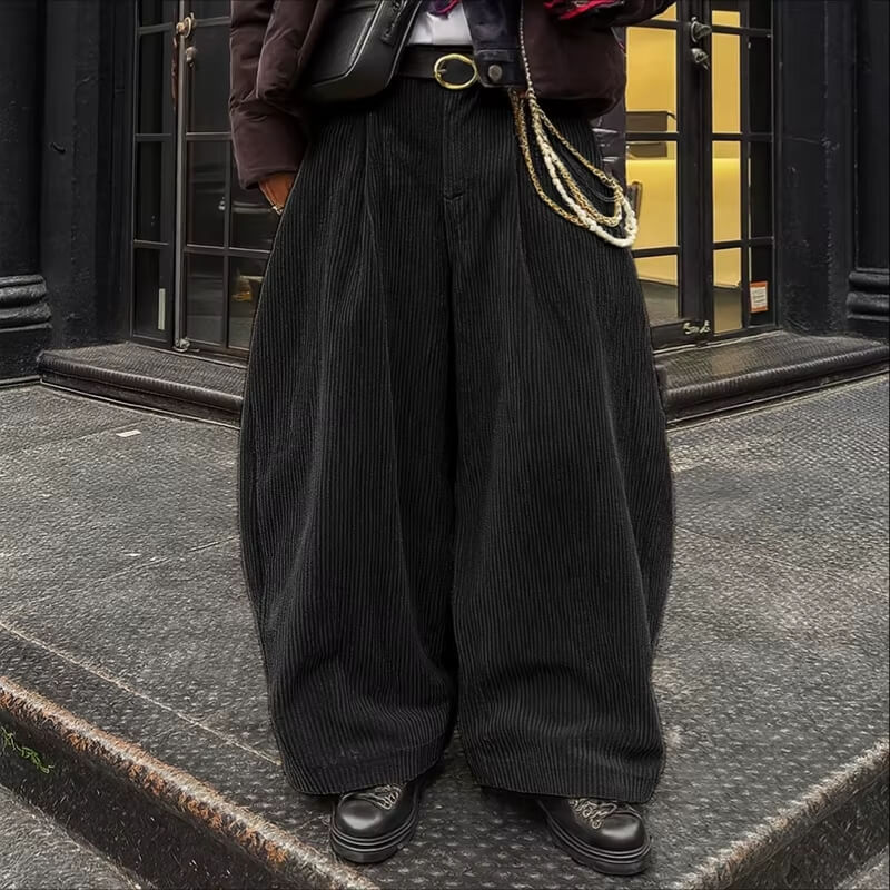 Y2K Wide Leg Corduroy Pants