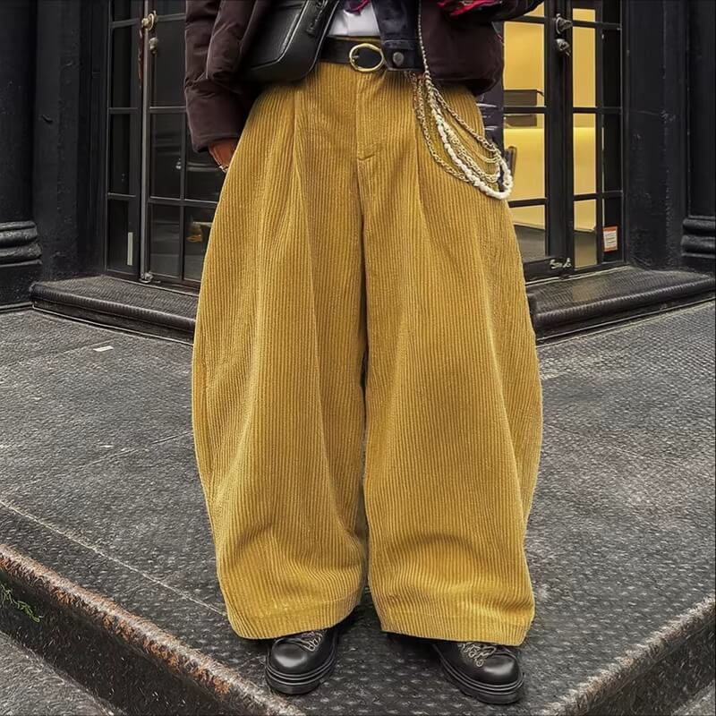 Y2K Wide Leg Corduroy Pants